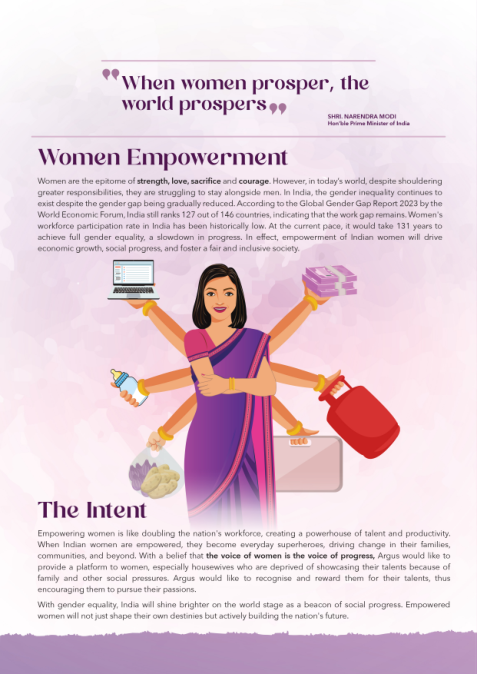 Women empowerment brochure page